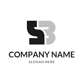 Logotipo B S Simple Abstract Letter S B logo design