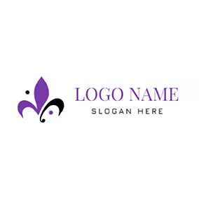 百合 Logo Simple Abstract Lily logo design