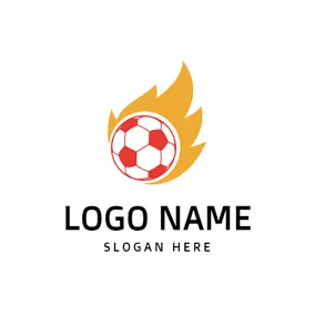 Logotipo Americano Simple Afire Football logo design