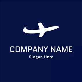 飛行機ロゴ Simple Airplane Icon logo design