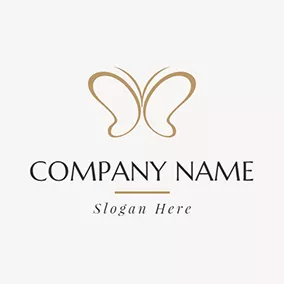 Central Logo Simple and Adorable Butterfly logo design