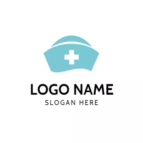 Logótipo De Cruz Simple and Beautiful Nurse Cap logo design