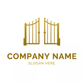 大门logo Simple and Great Iron Gate logo design