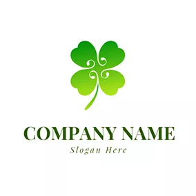 Four Leaf Logo Simple and Impressive Clover logo design