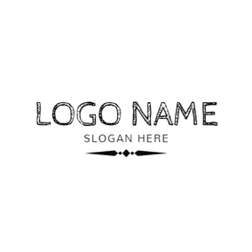 Logótipo De Nome Simple Antique Font and Name logo design