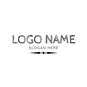 Decoration Logo Simple Antique Font and Name logo design