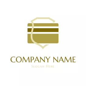 Finance Logo Simple Badge and Credit Card logo design