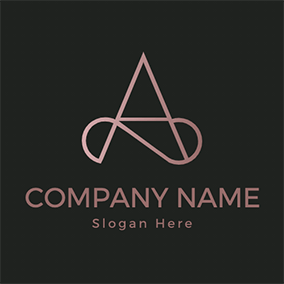 アルファベットロゴ Simple Beautiful Letter A logo design