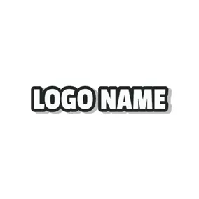 Logotipo De Facebook Simple Black and White Font Style logo design