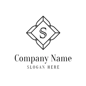 S Logo Simple Black and White Letter S logo design