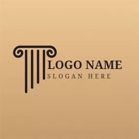 Logotipo De Bufete De Abogados Simple Black Court logo design