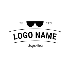 太阳镜logo Simple Black Sunglasses logo design