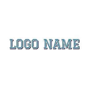 美しいロゴ Simple Blue and Beautiful Cool Text logo design