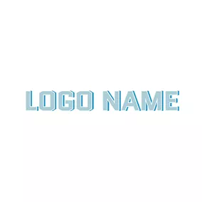 美しいロゴ Simple Blue Regular Font Style logo design