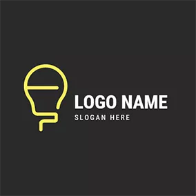 分析のロゴ Simple Bulb and Letter A P logo design