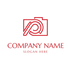 動物園ロゴ Simple Camera and Zoom logo design
