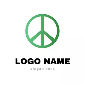 Logótipo Círculo Simple Circle and Olive Branch logo design