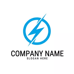 Flash Logo Simple Circle Flash logo design