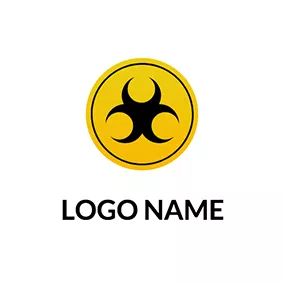 警告logo Simple Circle Gas Logo logo design