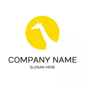 Design Logo Simple Circle Giraffe Design logo design