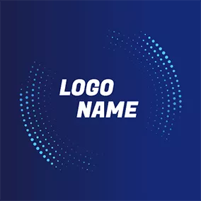 Gradient Logo Simple Circle Technology Futuristic logo design