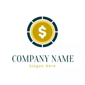 Business Logo Simple Coin Icon logo design