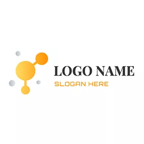 鼹鼠 Logo Simple Colorful Molecule logo design