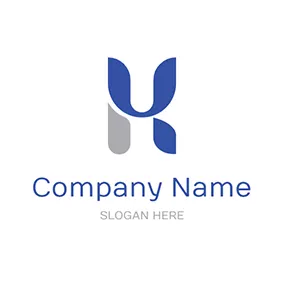 Gray Logo Simple Combination Letter U K logo design