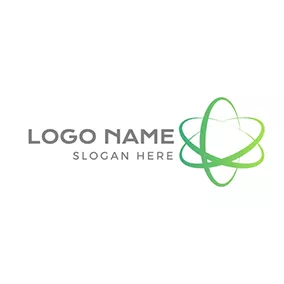 Green Logo Simple Creative Nuclear Design logo design