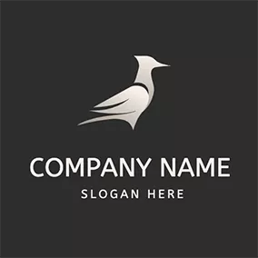 啄木鳥logo Simple Creative Woodpecker Sign logo design
