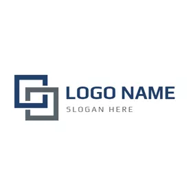 Frame Logo Simple Cross Square Frame logo design