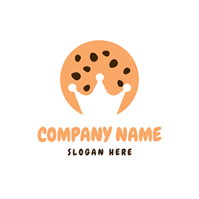 Biscuit Logo Simple Crown Cookie logo design
