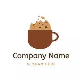 Cookies Logo Simple Cup Crisp Cookie logo design