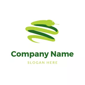 Logótipo Africano Simple Curved Snake logo design