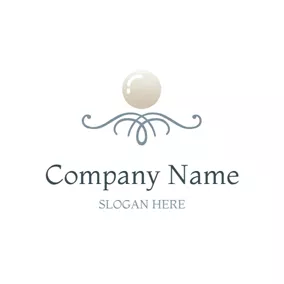 Oyster Logo Simple Decoration and Pearl logo design