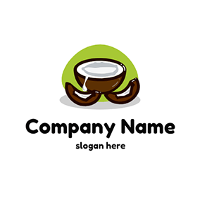 Beverage Logo Simple Design Coconut Milk logo design