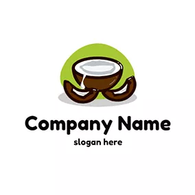 Coco Logo Simple Design Coconut Milk logo design