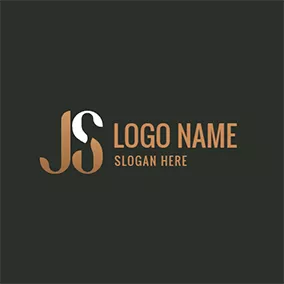 Js Logo Simple Division Letter J S logo design