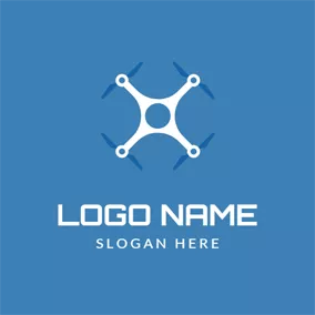 Helicopter Logo Simple Drone Icon logo design