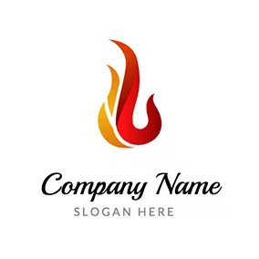 Logotipo De Llamarada Simple Fire Logo logo design