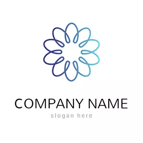 花Logo Simple Flower Harmony Logo logo design