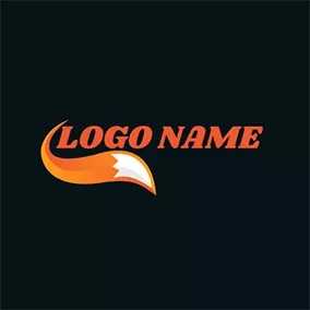 キツネのロゴ Simple Foxtail Icon logo design