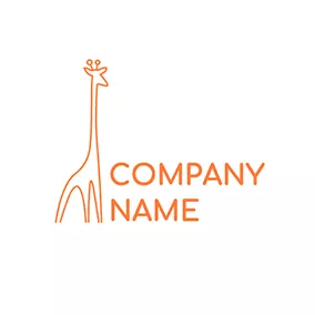 Design Logo Simple Giraffe Profile logo design