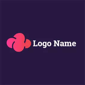 雲ロゴ Simple Gradient Cloud Icon logo design