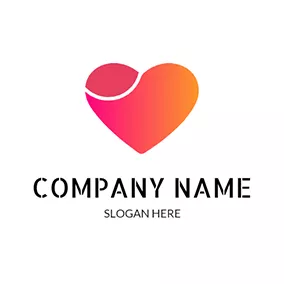 Design Logo Simple Gradient Heart Blood logo design