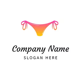 Pink Logo Simple Gradient Underwear Design logo design