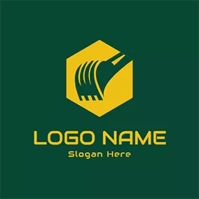 Bucket Logo Simple Hexagon and Bucket logo design