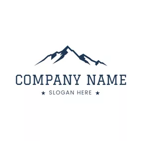 山丘 Logo Simple High Mountain logo design