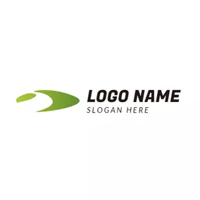 Land Logo Simple Landscape and Rivulet logo design