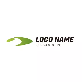 Nature Logo Simple Landscape and Rivulet logo design
